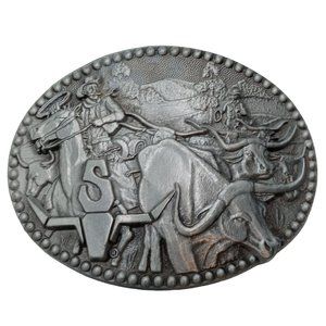 Cowboy Western Belt Buckle Sheplers Cattle Drive Horse Cow Ranch